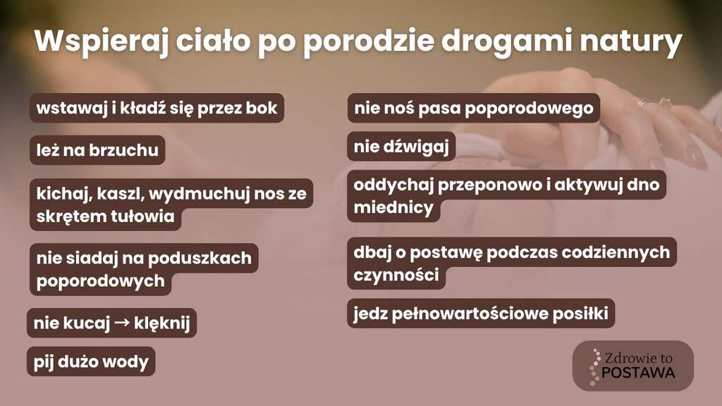 Połóg po porodzie siłami natury/ po porodzie drogami naturyFizjoterapeutka uroginekologiczna Komorniki